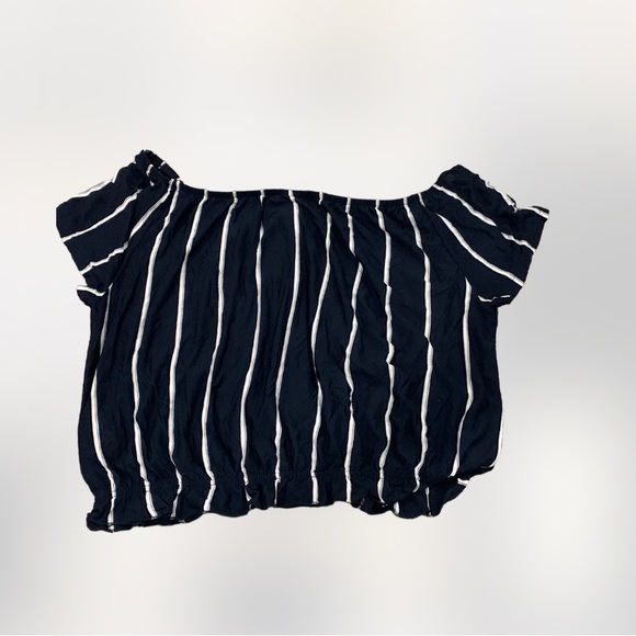 H&M Women Blue Short Sleeve Top L - Picture 4 of 8